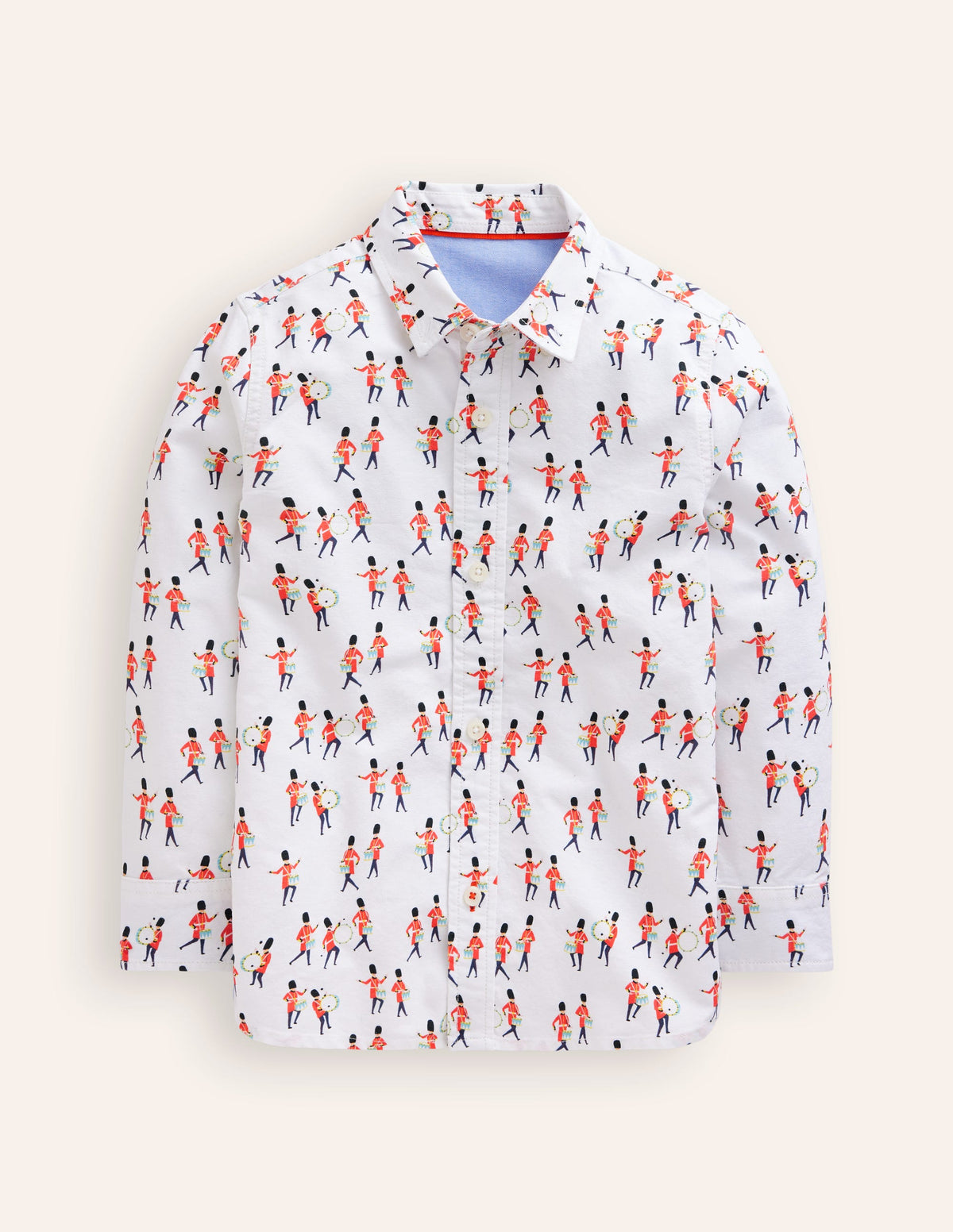 Printed Cotton Shirt-Festive Drummer - Image 1