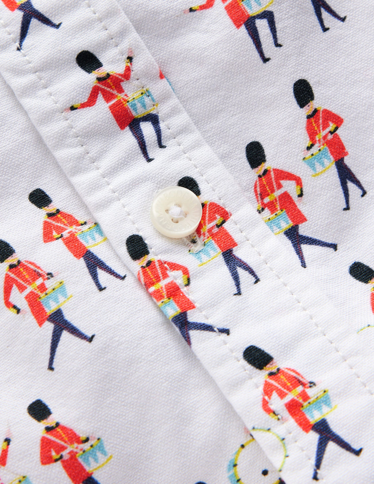 Printed Cotton Shirt-Festive Drummer - Image 3