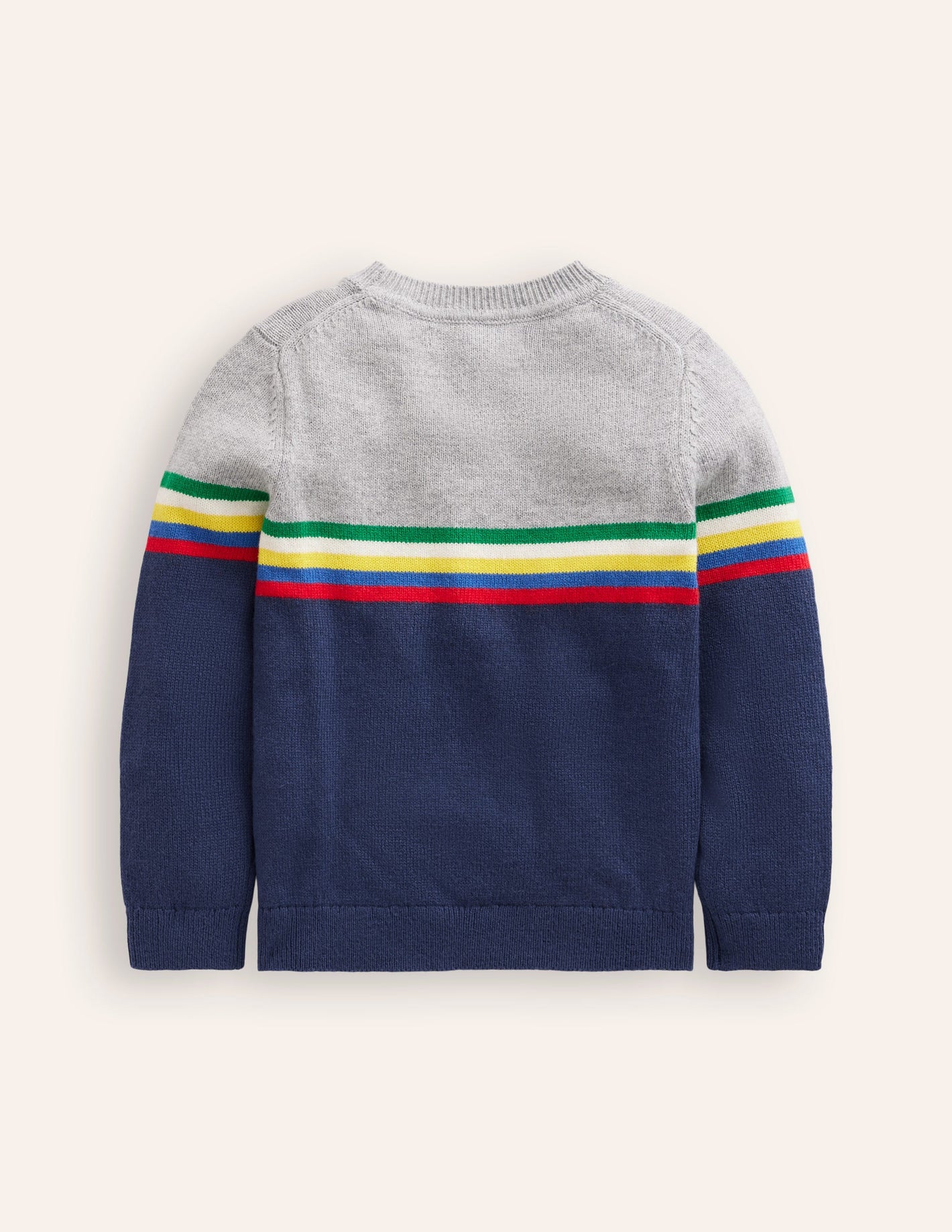 Colour Block Jumper-College Navy