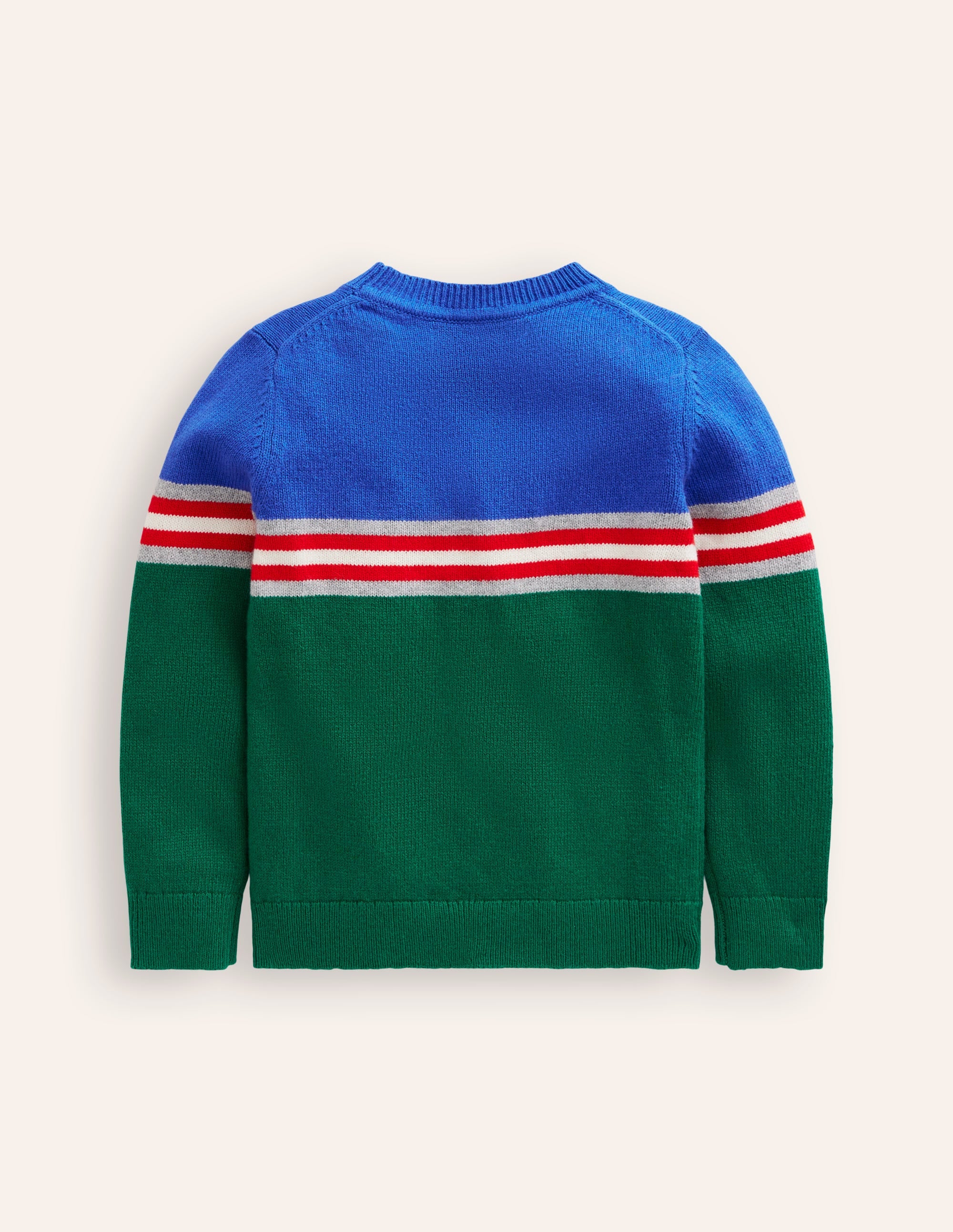 Colour Block Jumper-Ivy Green - Image 2