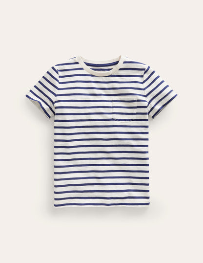 Everyday Short Sleeve T-Shirt-Ivory/College Navy