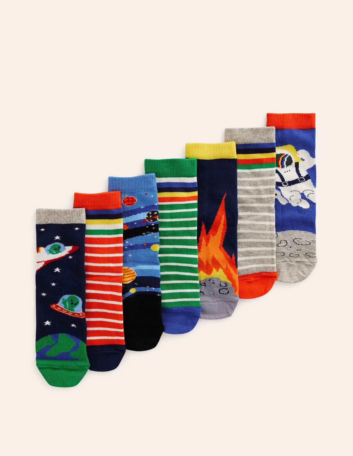 Socks 7 Pack-Multi Space - Image 1