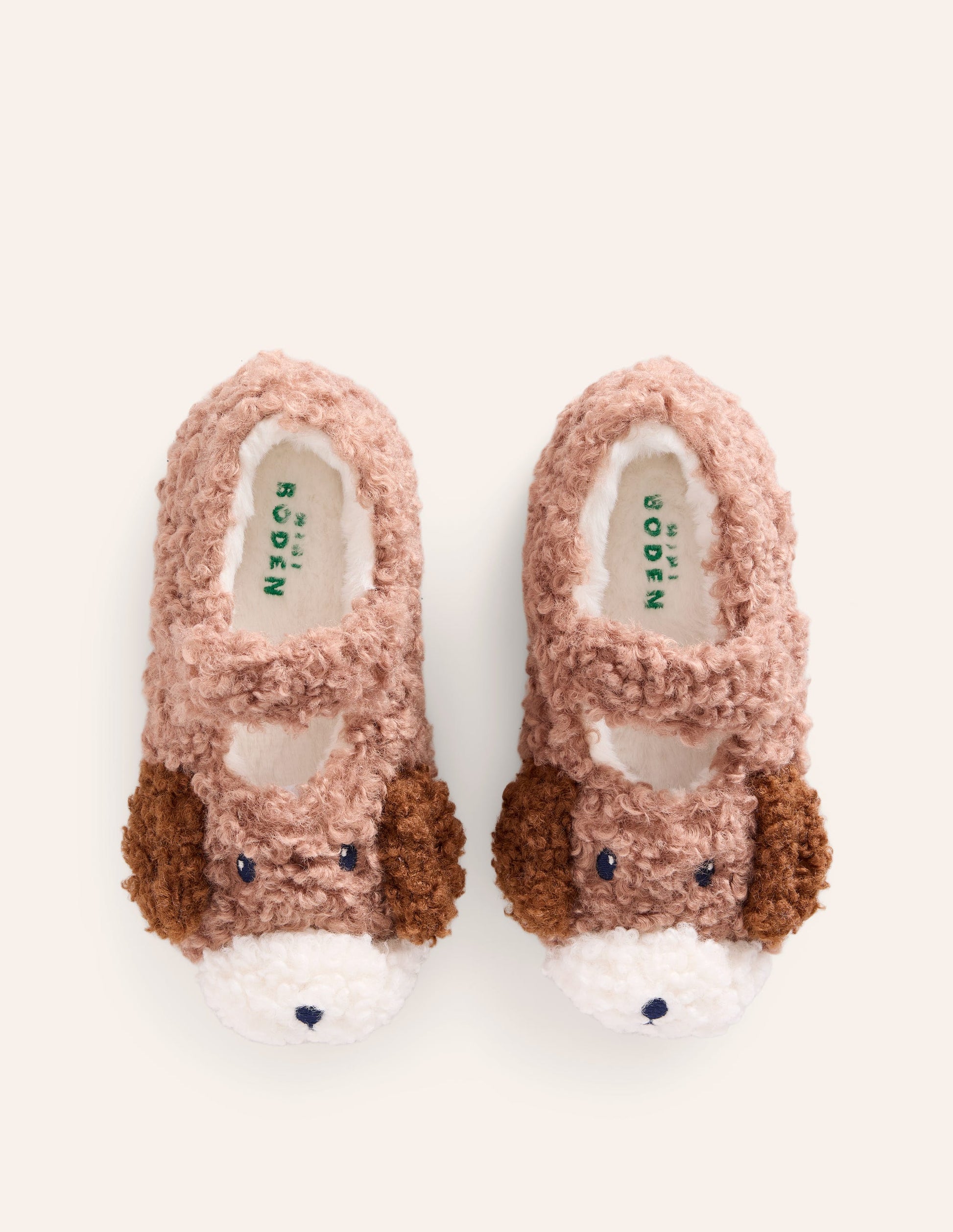 Borg Slippers-Butterscotch Brown Dog-4