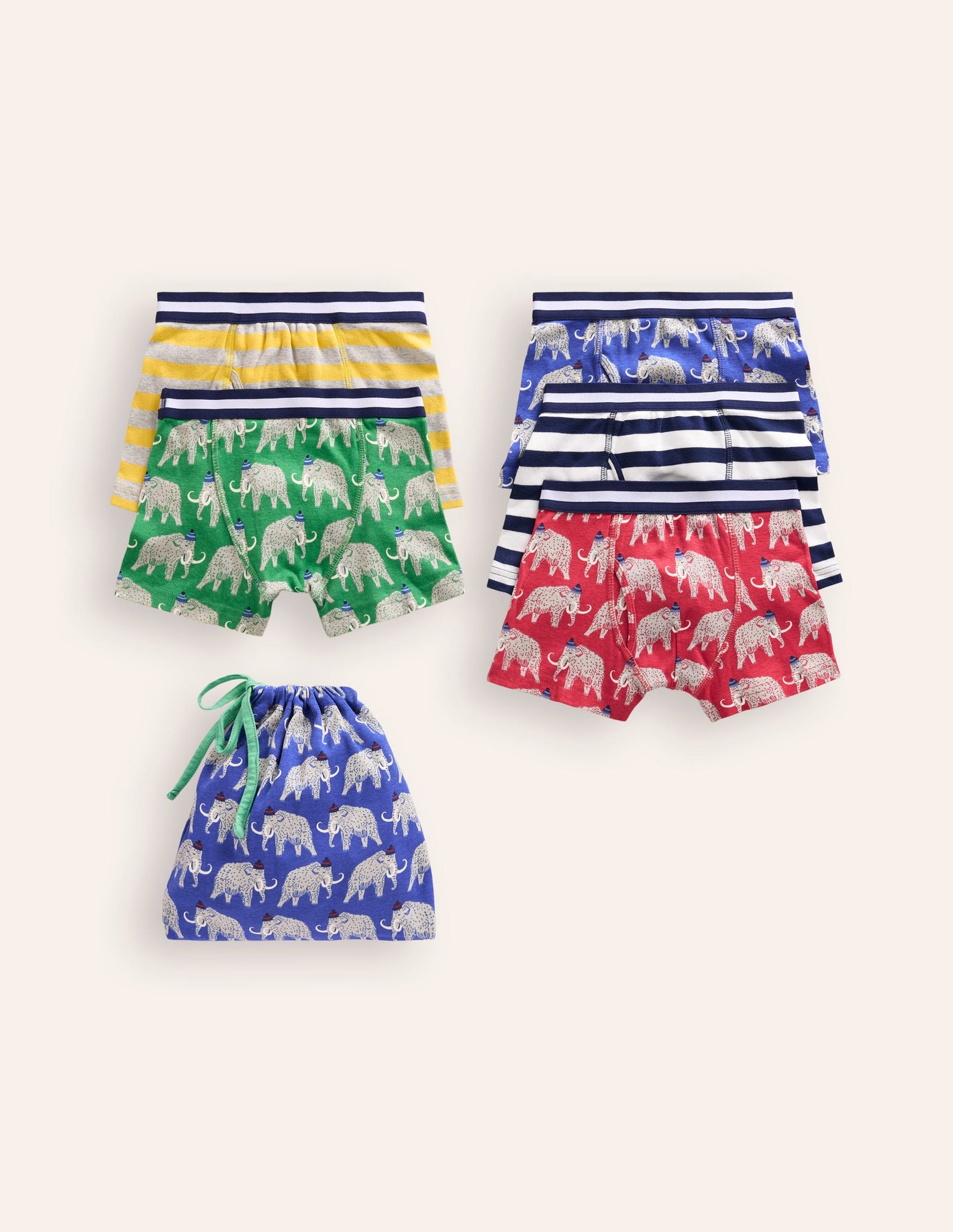 Boxers 5 Pack-Stripe/Stars