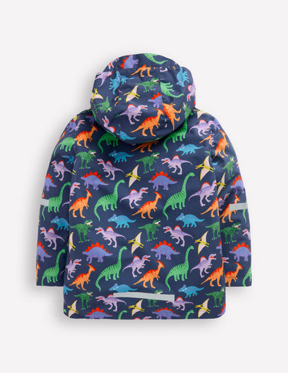 Waterproof Fisherman's Jacket-Robot Blue Dinos