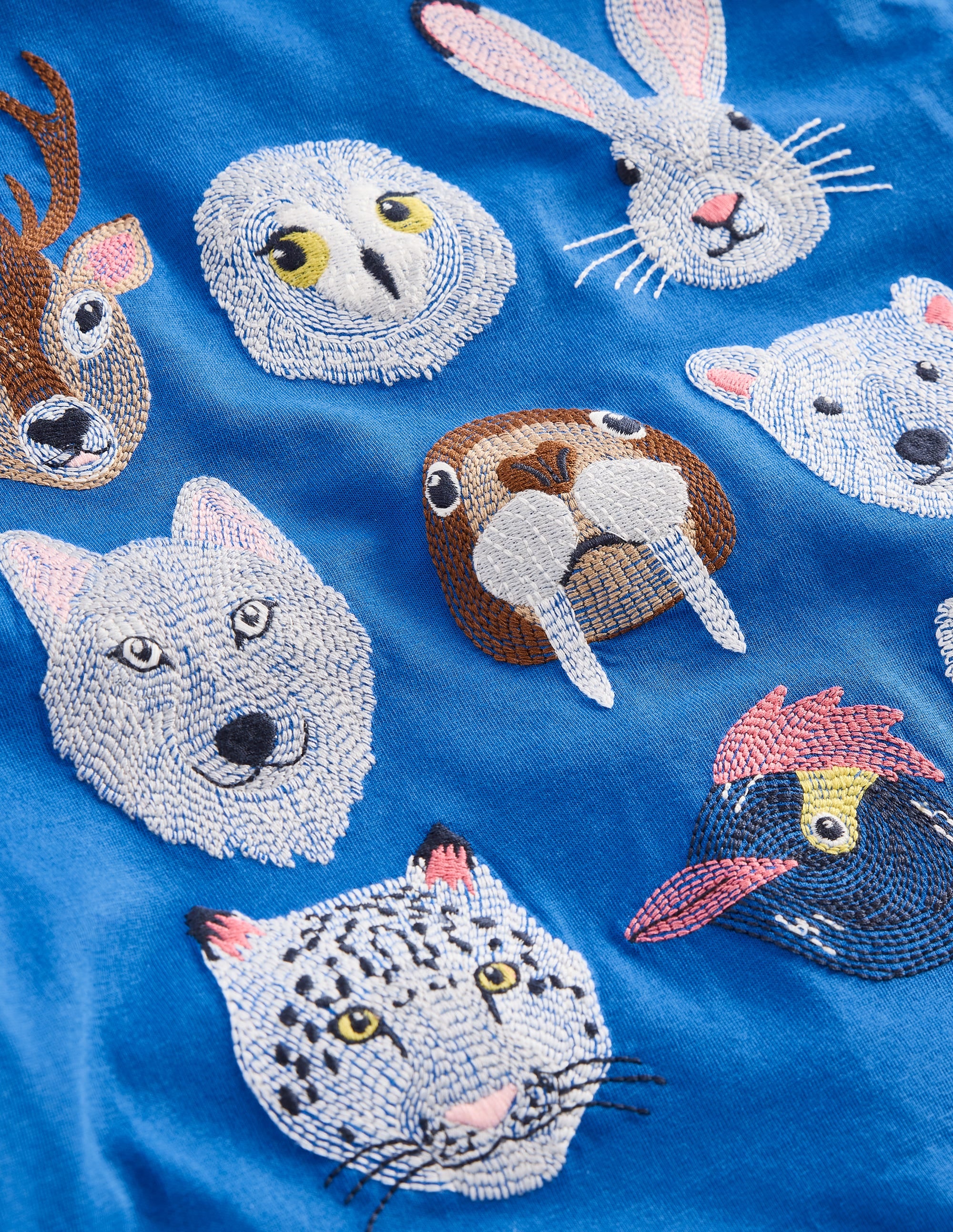 Fun Superstitch Grid T-Shirt-Greek Blue Arctic Animals - Image 3