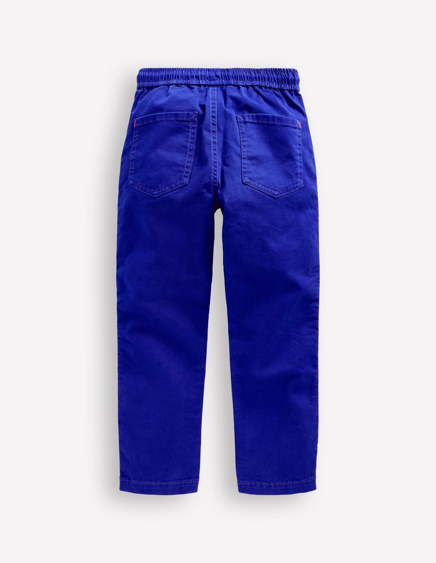 Slim Pull-On Trousers-Bright Blue