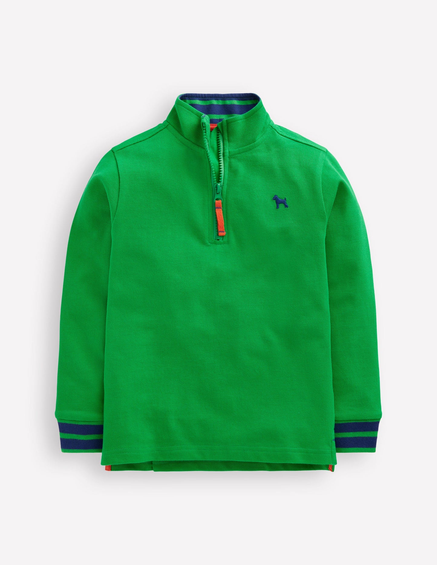 Pique Polo Half Zip-Sapling Green