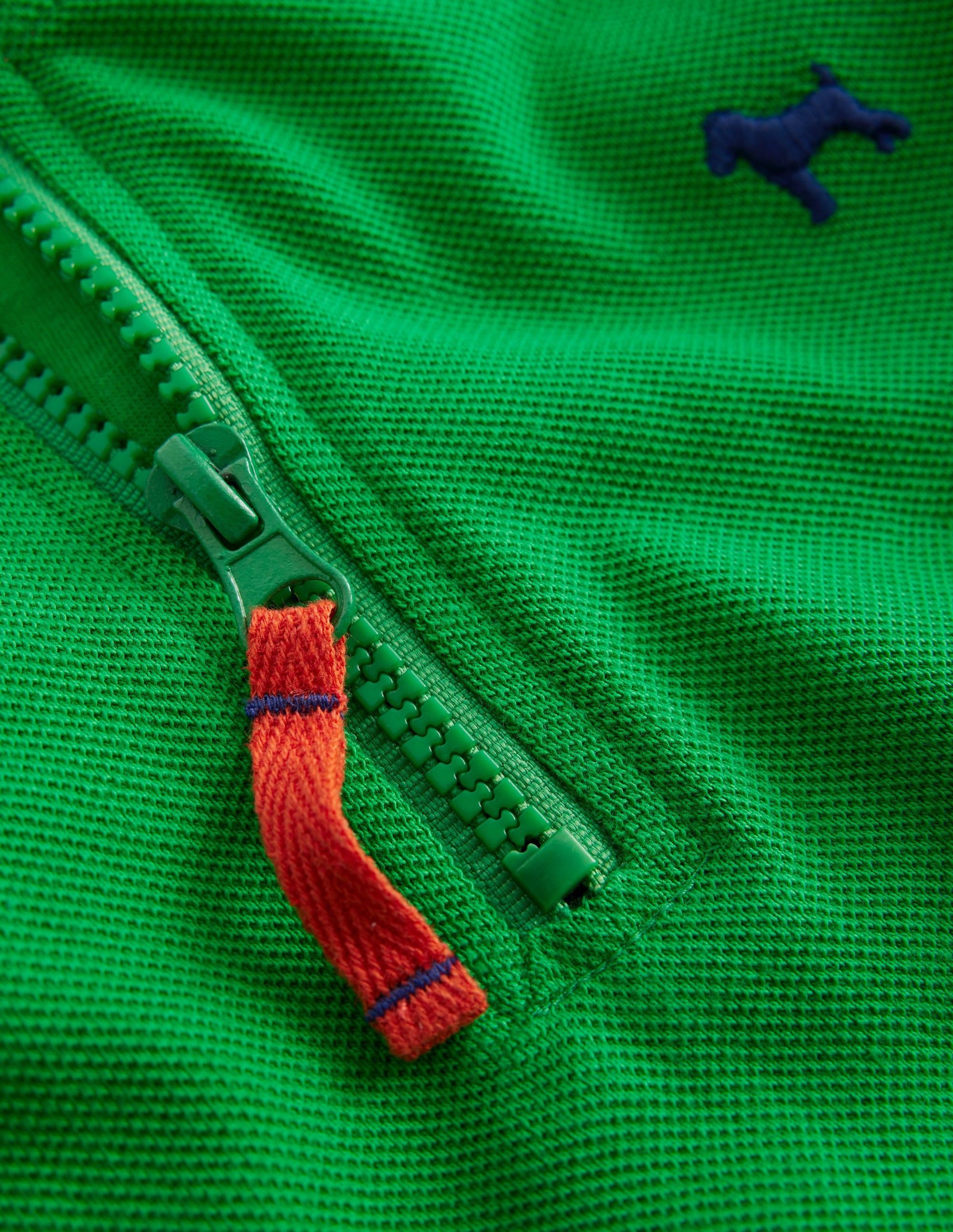 Pique Polo Half Zip-Sapling Green - Image 3