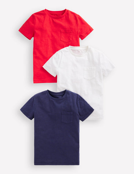 3-Pack Washed Slub T-Shirts-Classic Multi Pack