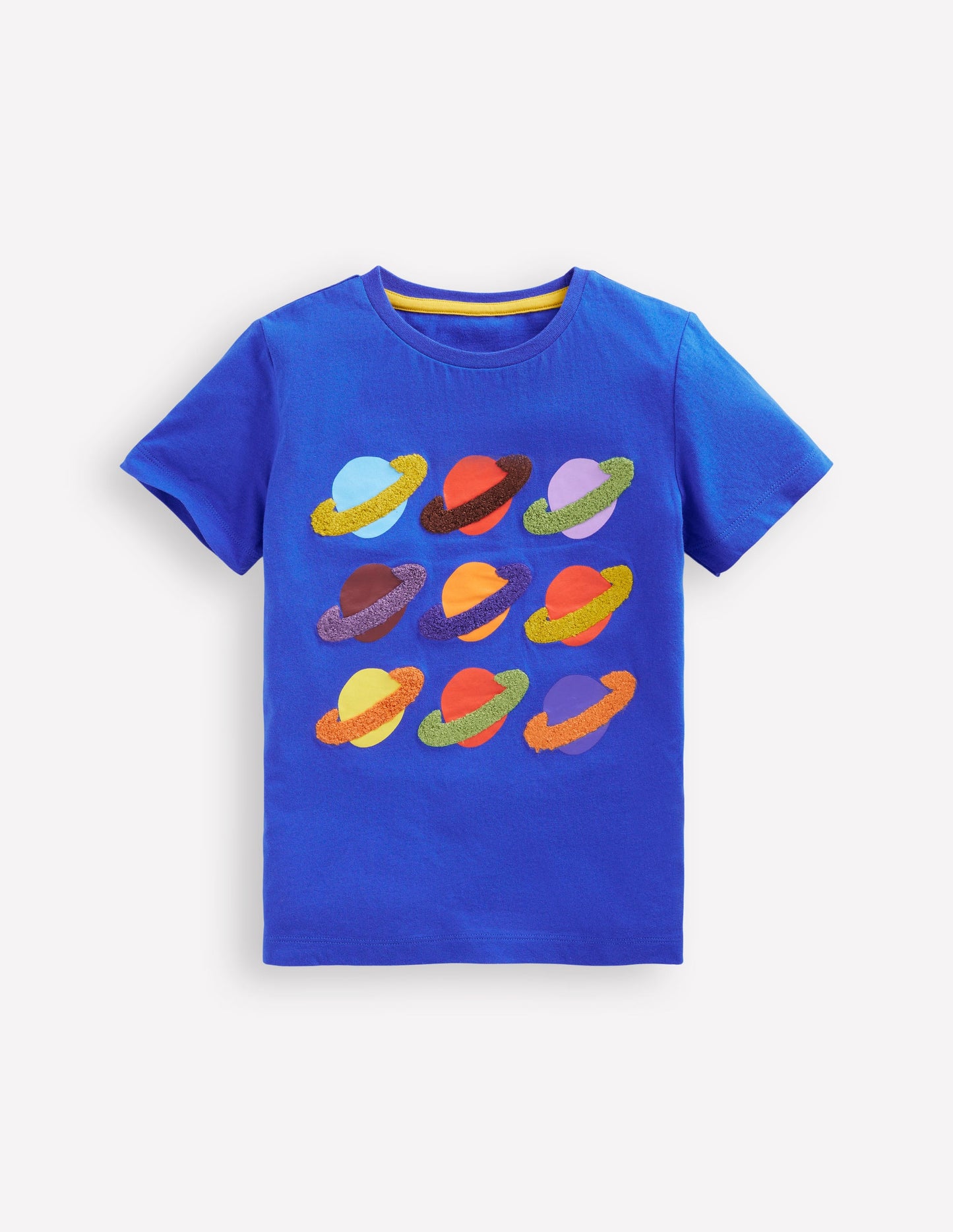 Short Sleeve Bouclé T-shirt-Kingfisher Blue Space