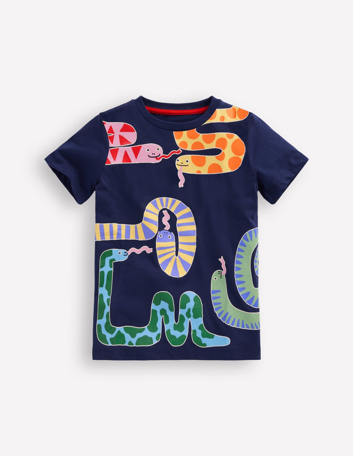 Short Sleeve GITD T-shirt-College Navy Snakes