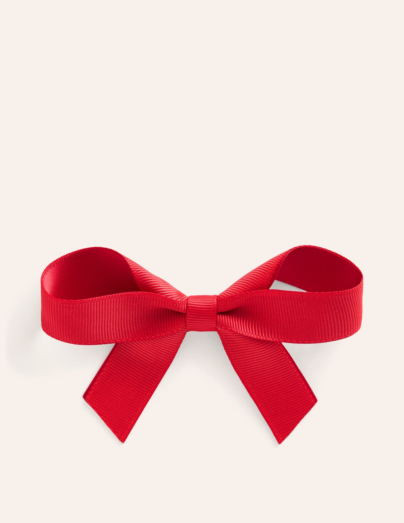 Grosgrain Hair Bow-Poppy Red