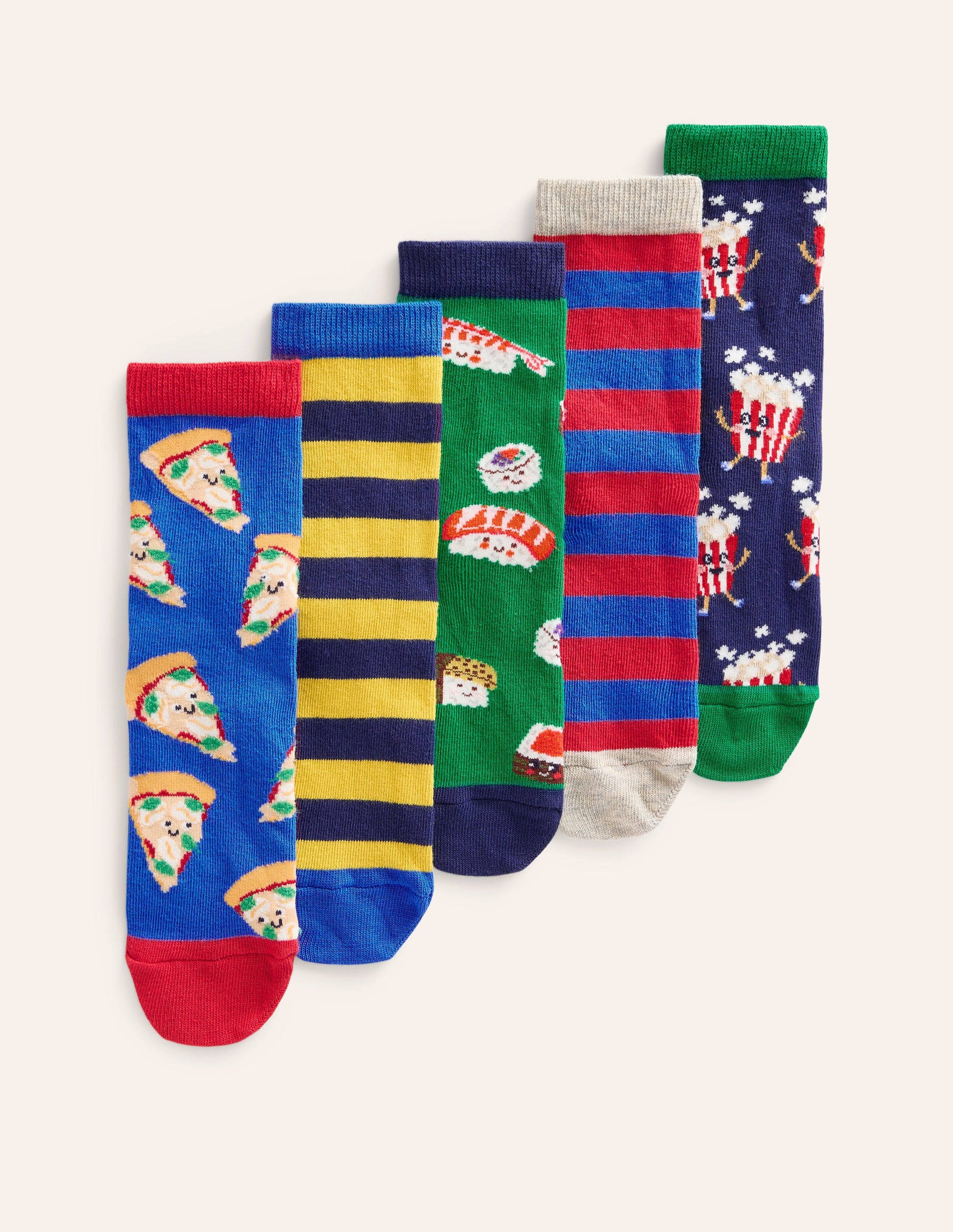 Socks 5 Pack-Multi Food-1