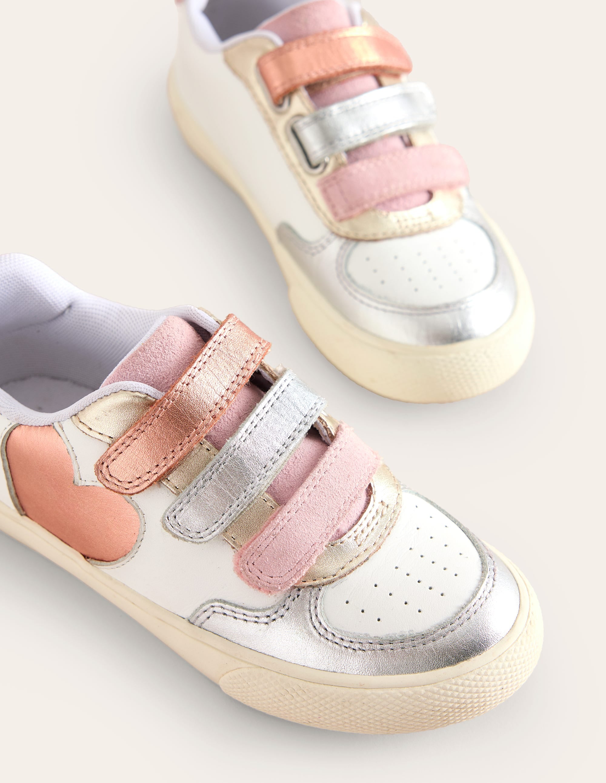 Leather Low Tops-Multi Metallic Heart - Image 3