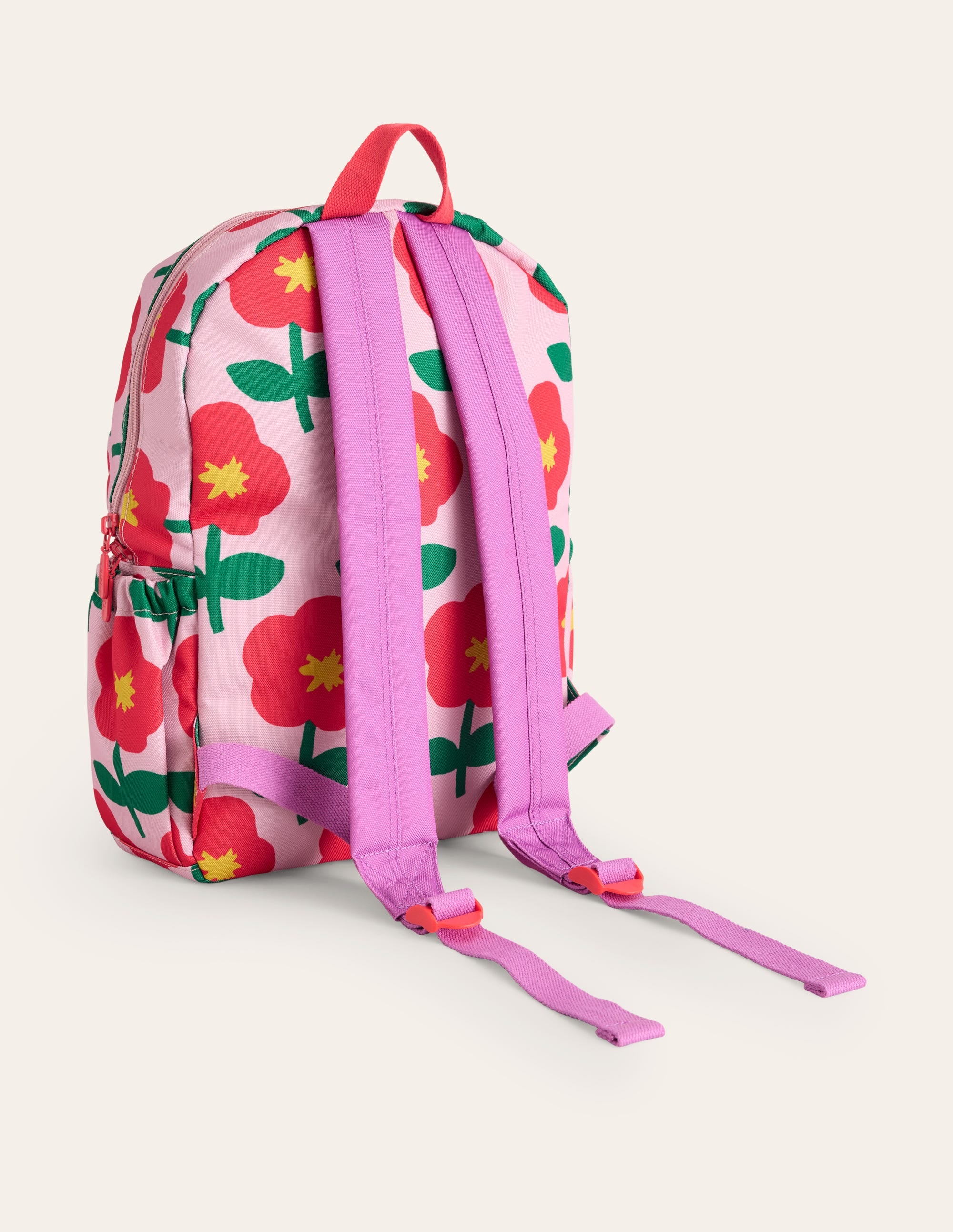 Backpack-Vintage Pink Cut Out Flower - Image 2