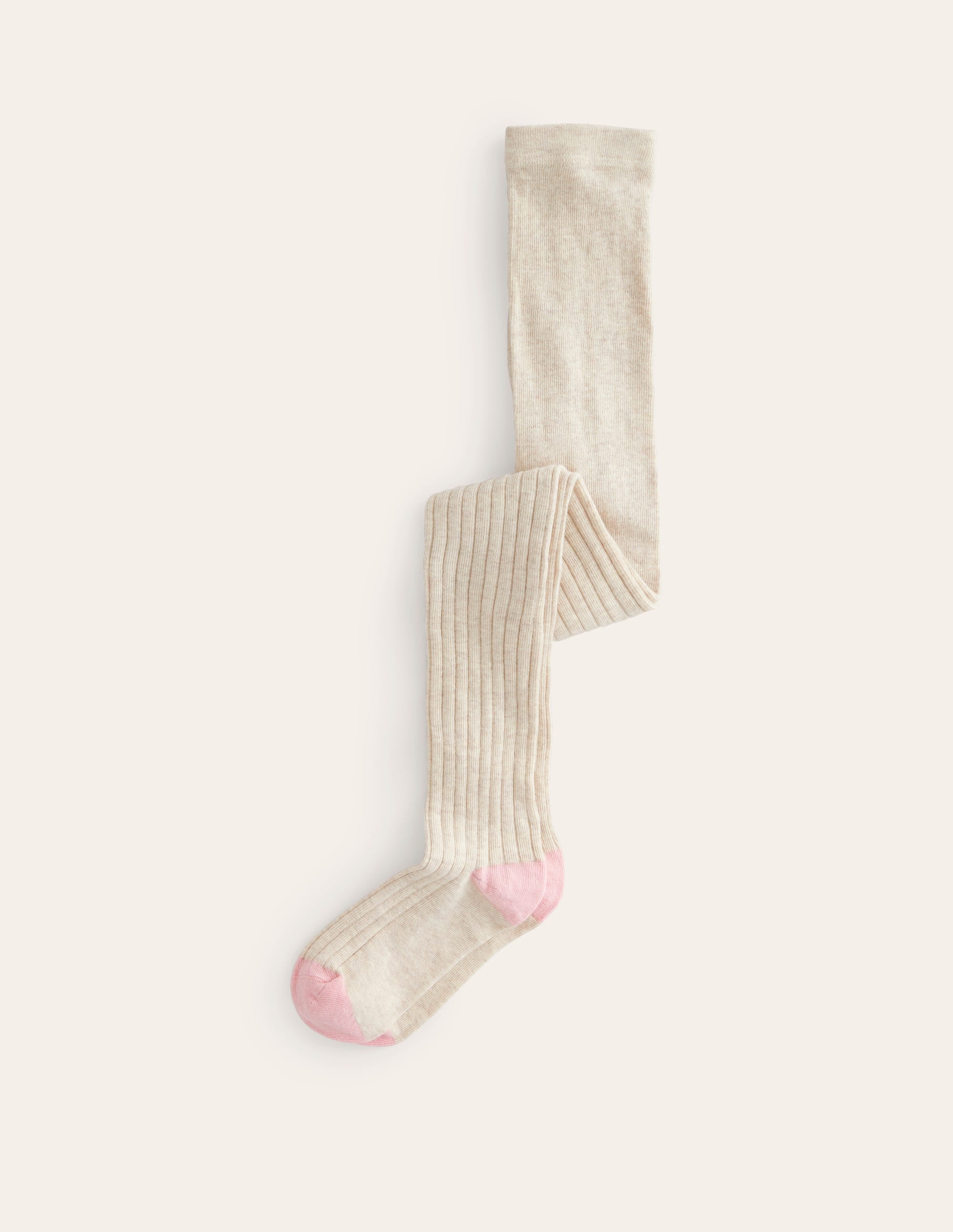 Ribbed Tights-Oatmeal - Image 1