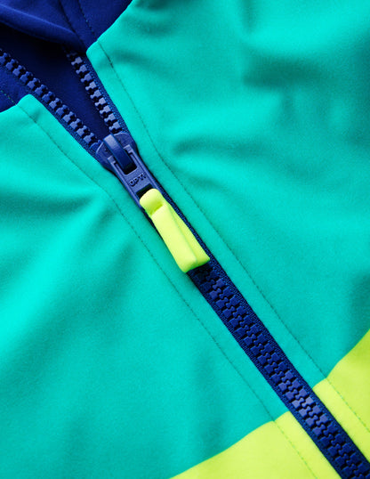 Long-sleeved Swimsuit-Blue/ Yellow Colourblock