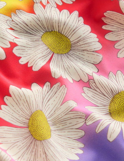 Cross-back Printed Swimsuit-Multi Ombre Daisy-3