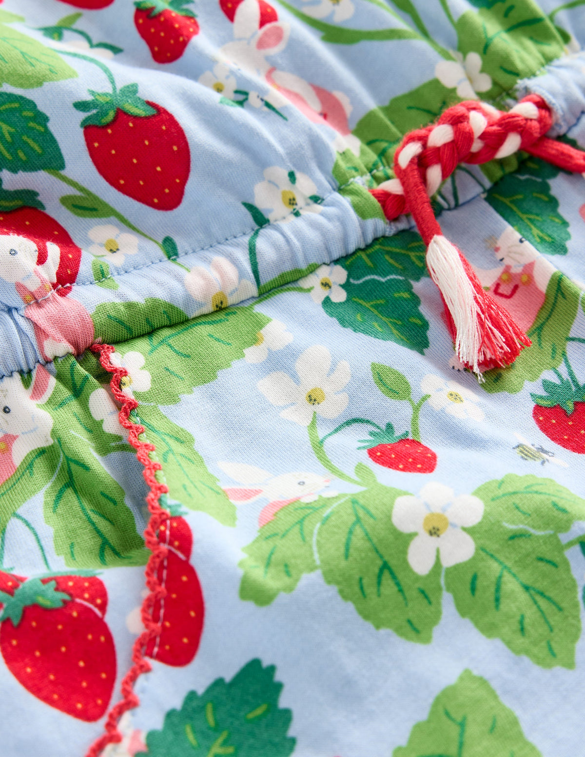 Printed Jersey Playsuit-Strawberry Field - Image 3