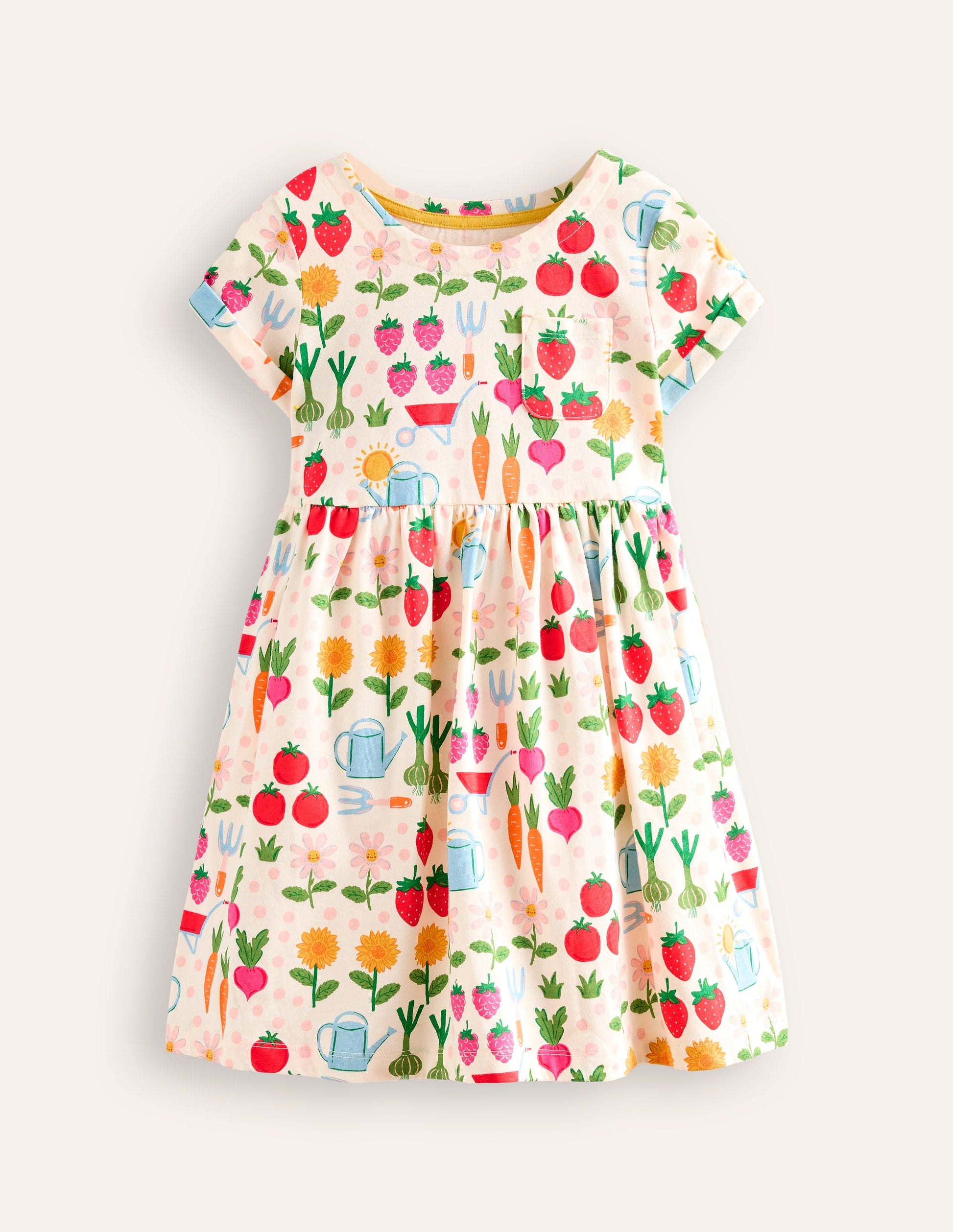 Short-sleeved Fun Jersey Dress-Multi Grow Your Own-1