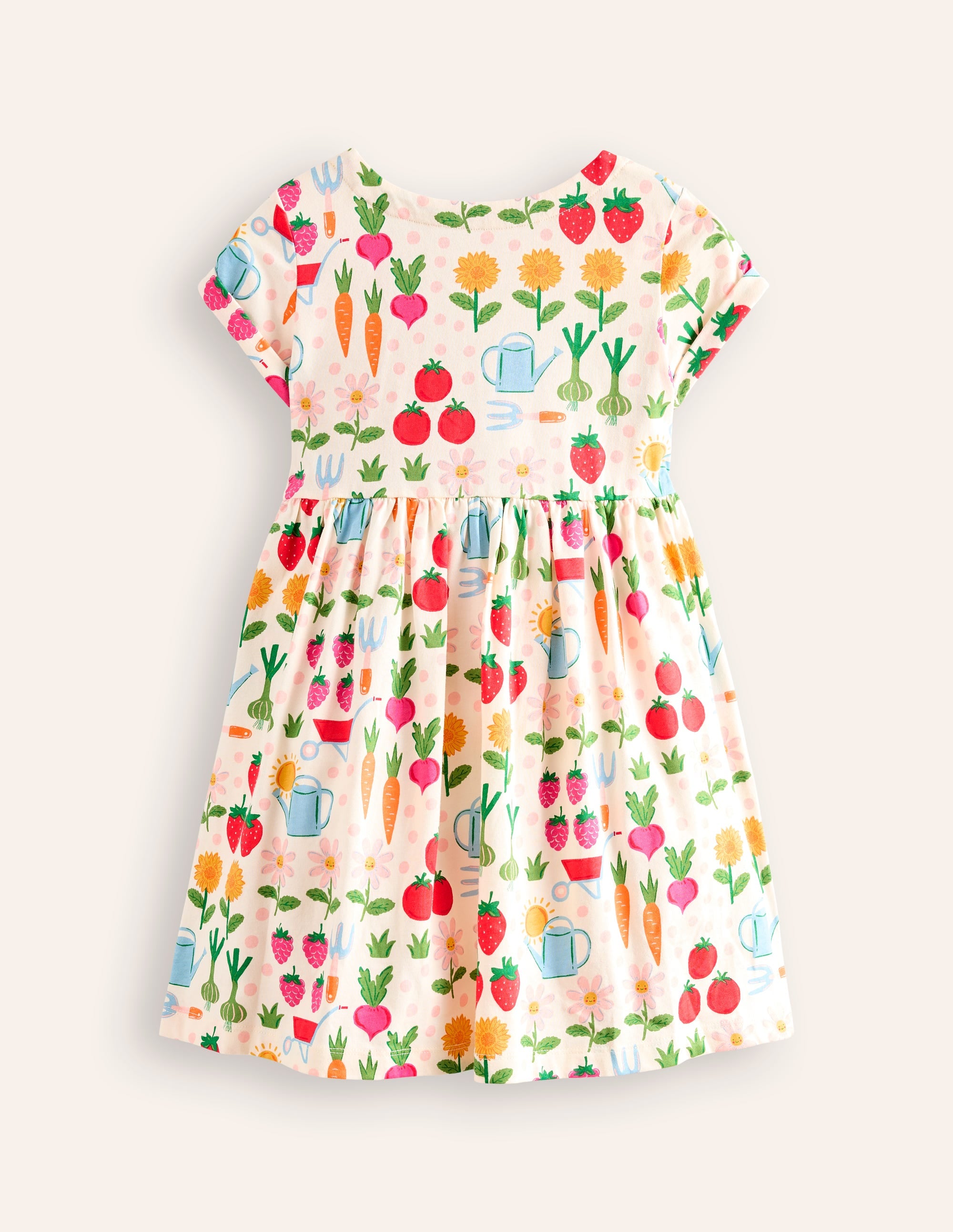 Short-sleeved Fun Jersey Dress-Multi Grow Your Own - Image 2