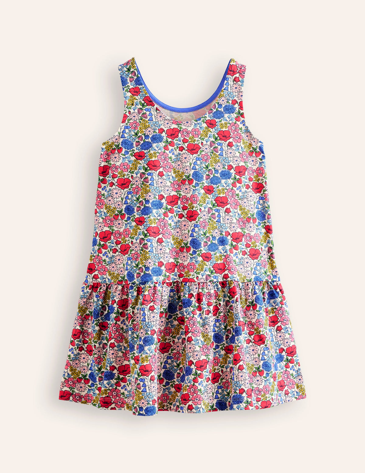 Strappy Drop Waist Dress-Multi Flowerbed - Image 2