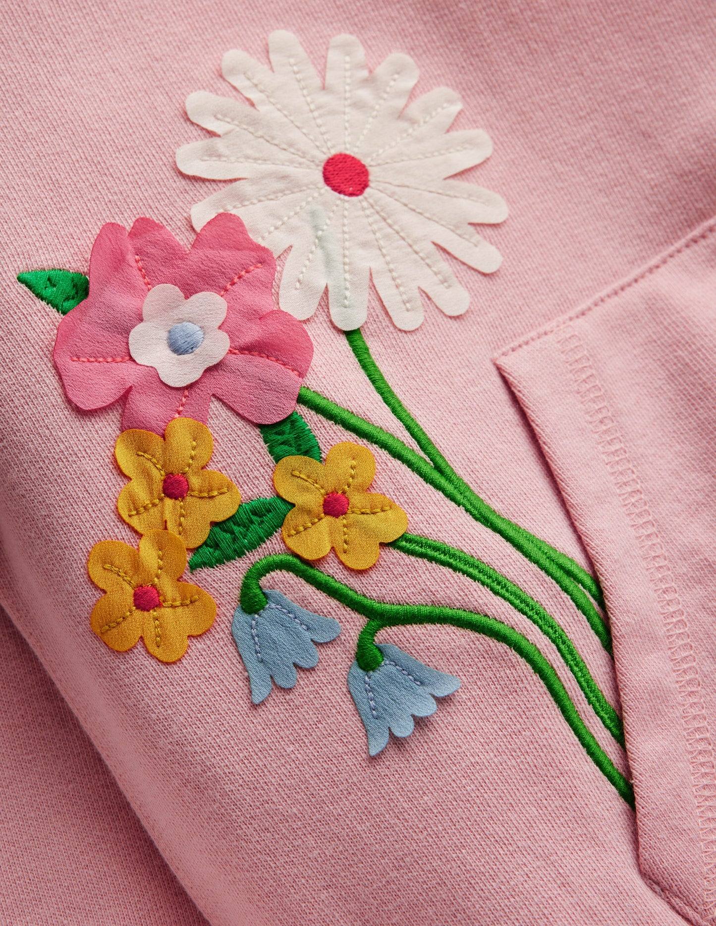 Superstitch Hoodie-Ballet Pink Flowers