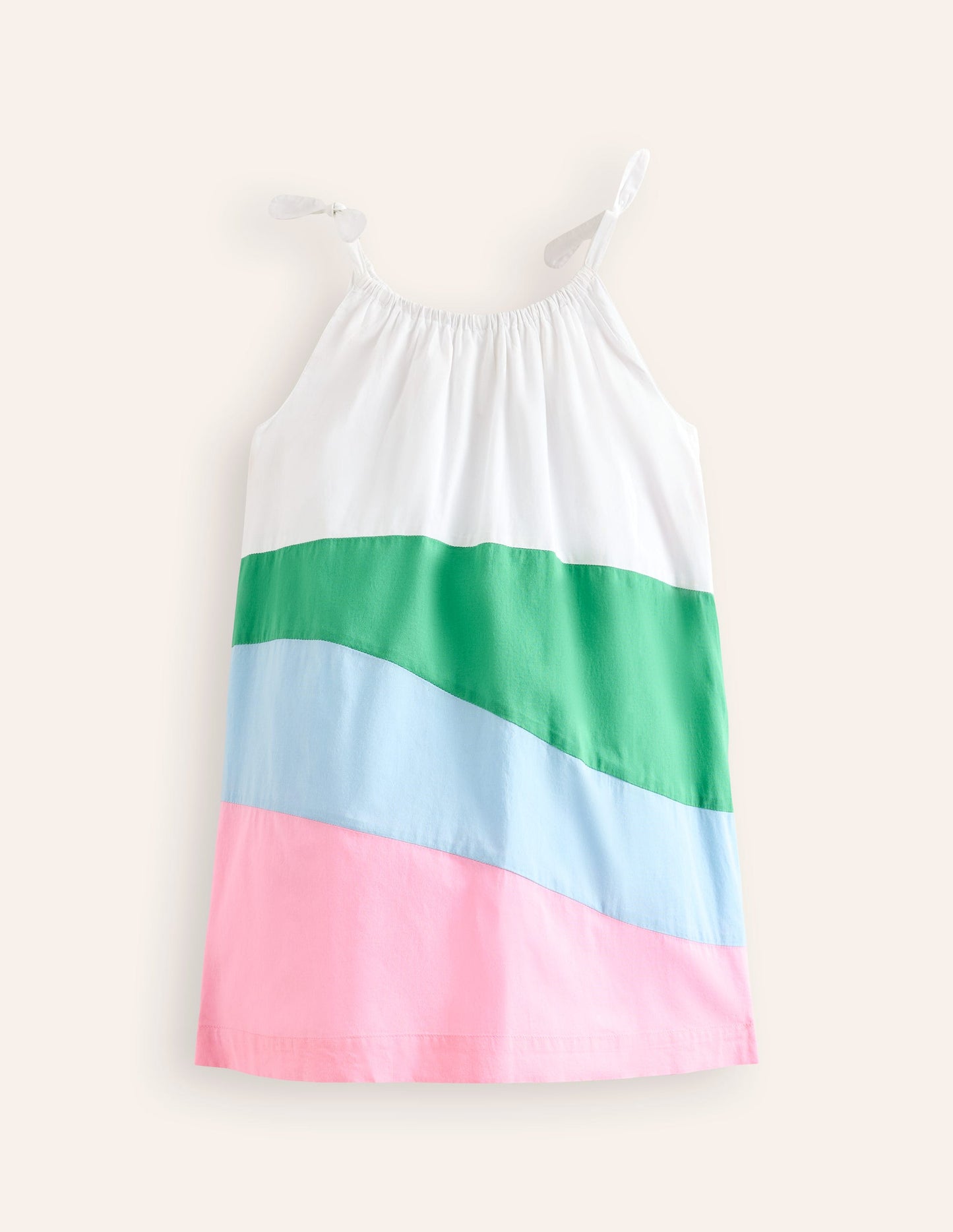 Strappy Appliqué Dress-Multi Rainbow Scene