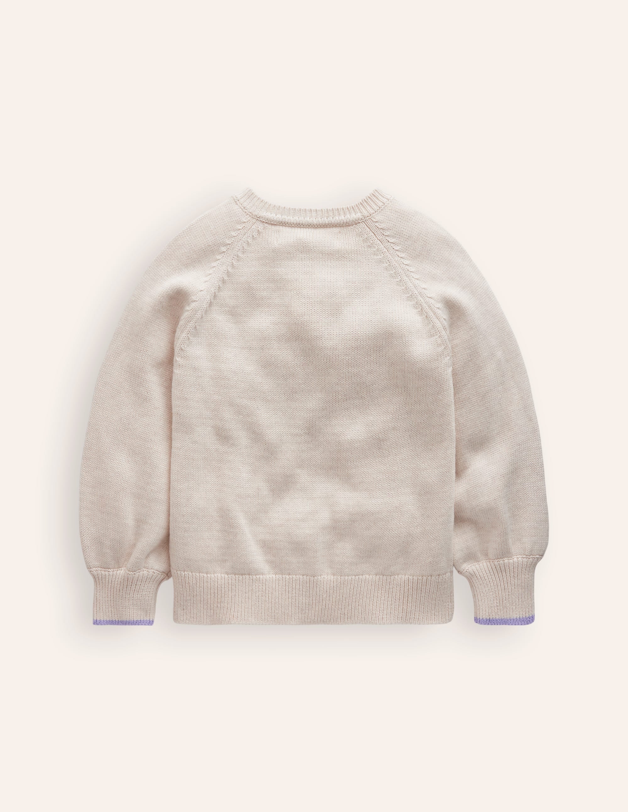 Fun Logo Cardigan-Ecru Marl Cherry - Image 2