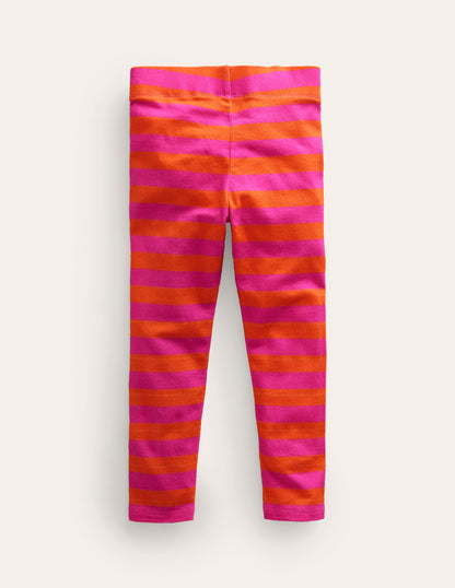 Appliqué Leggings-Pink/ Orange Cats-2