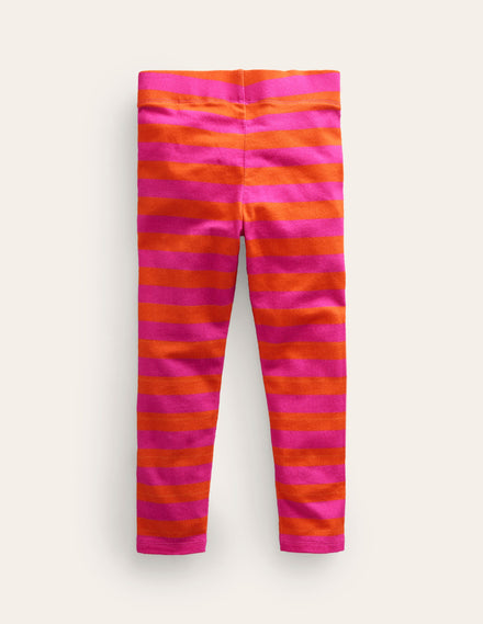 Appliqué Leggings-Pink/ Orange Cats