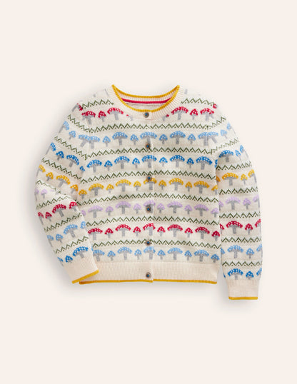 Edie Fair Isle Cardigan-Ecru Toadstool Fair Isle