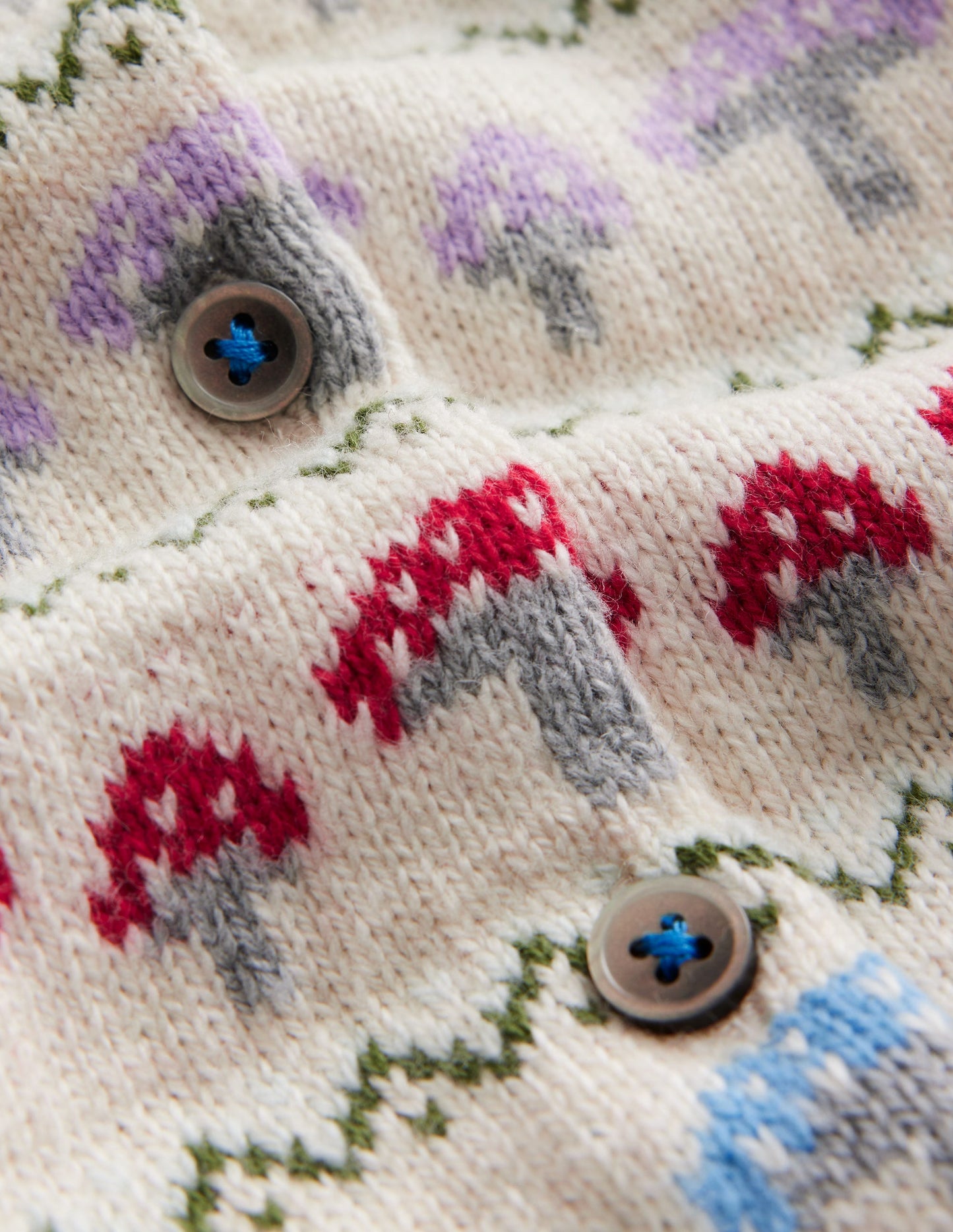 Edie Fair Isle Cardigan-Ecru Toadstool Fair Isle