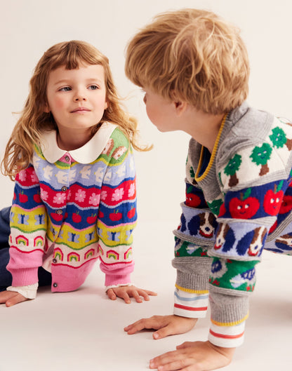 Edie Fair Isle Cardigan-Multi Rainbow-1