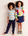 Patchwork Check Jumper-Multi Colourblock Apples