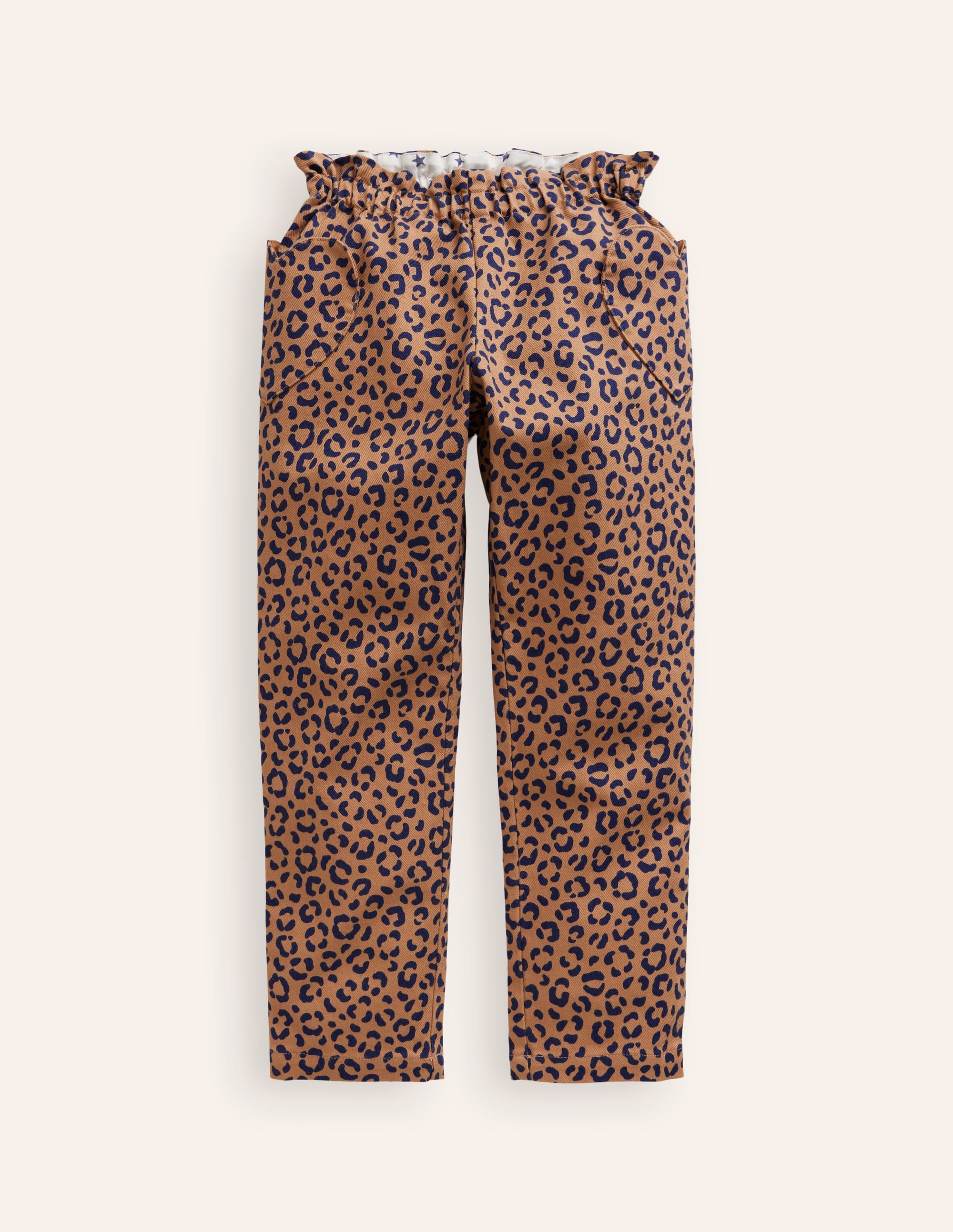 Heart Pocket Pull On Trousers-Leopard - Image 5