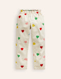 Heart Pocket Pull On Trousers-Multi Confetti Heart
