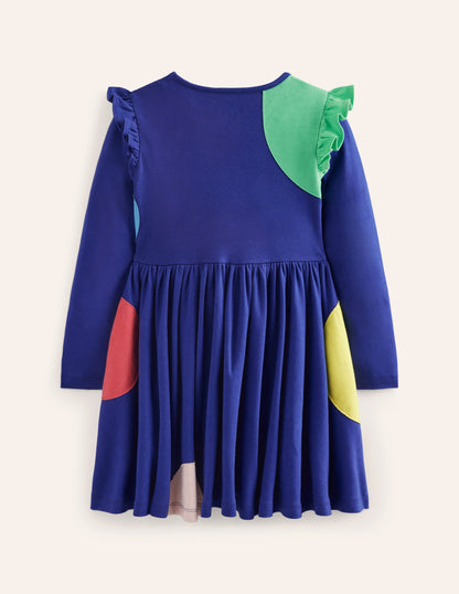 Mabel Twirly Ballerina Dress-Starboard Blue Spots