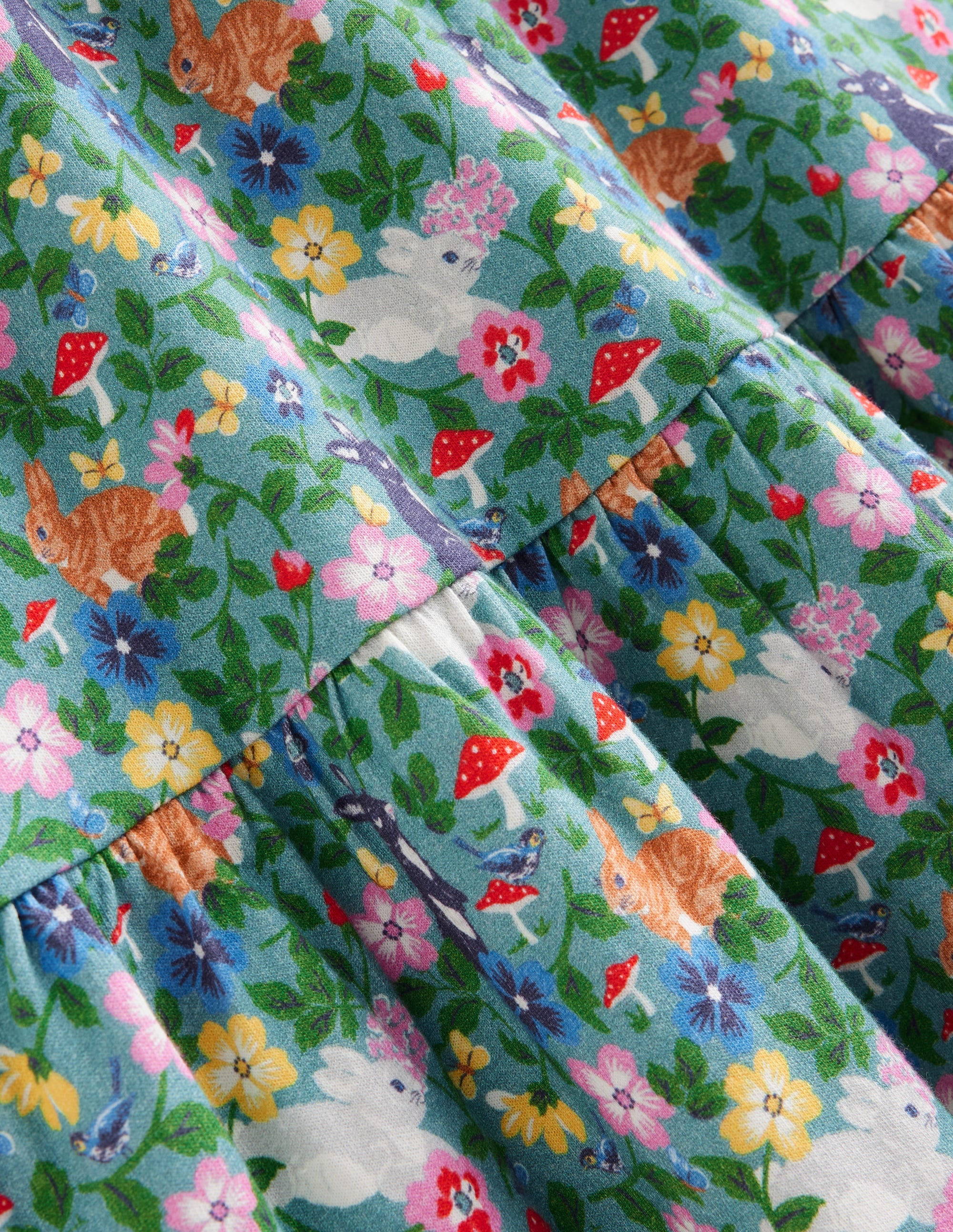 Tiered Jersey Dress-Brook Blue Bunny Field - Image 3