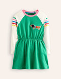 Raglan Logo Dress-Topaz Green Sausage Dog