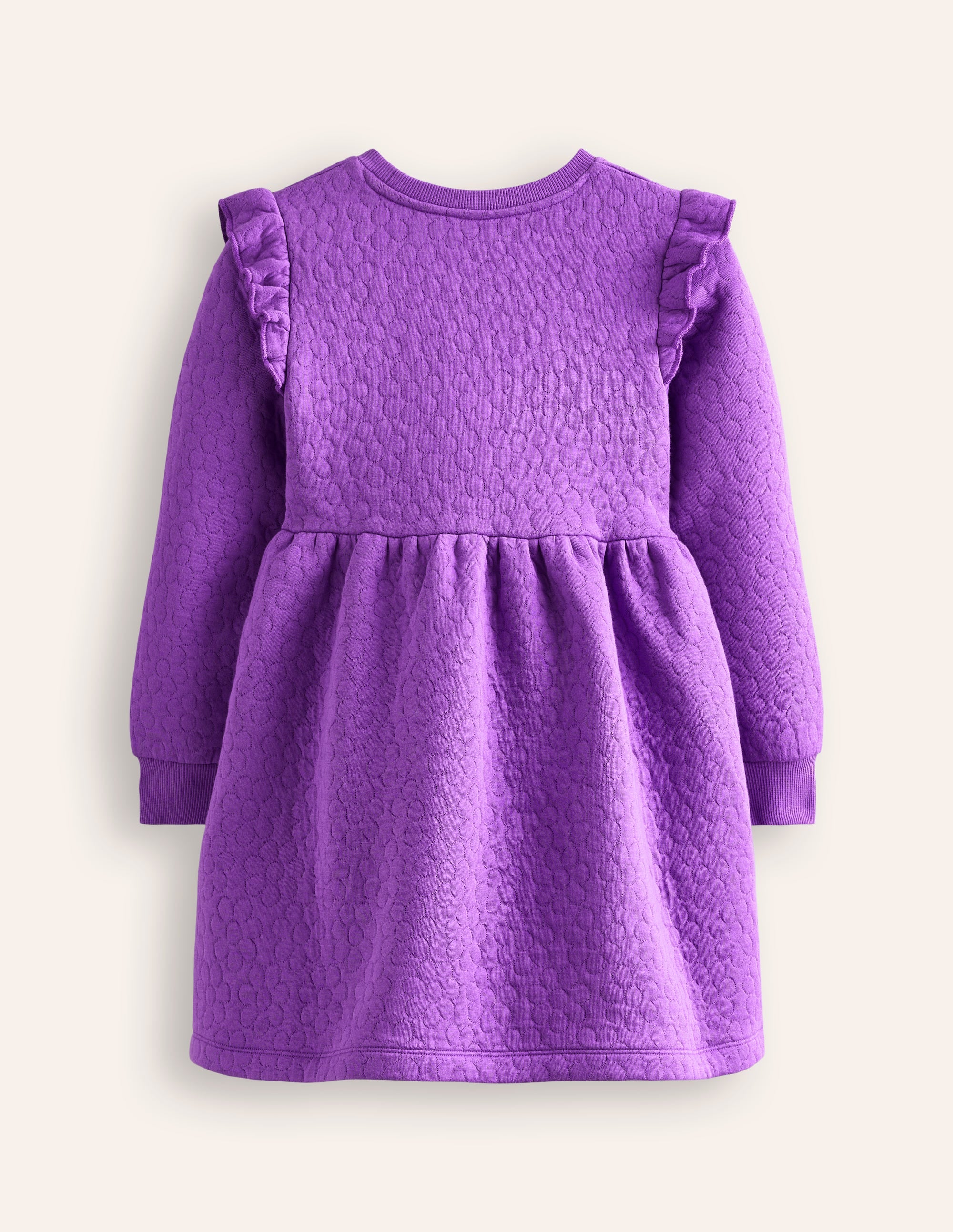 Flower Jacquard Sweat Dress-Purple Topaz - Image 2