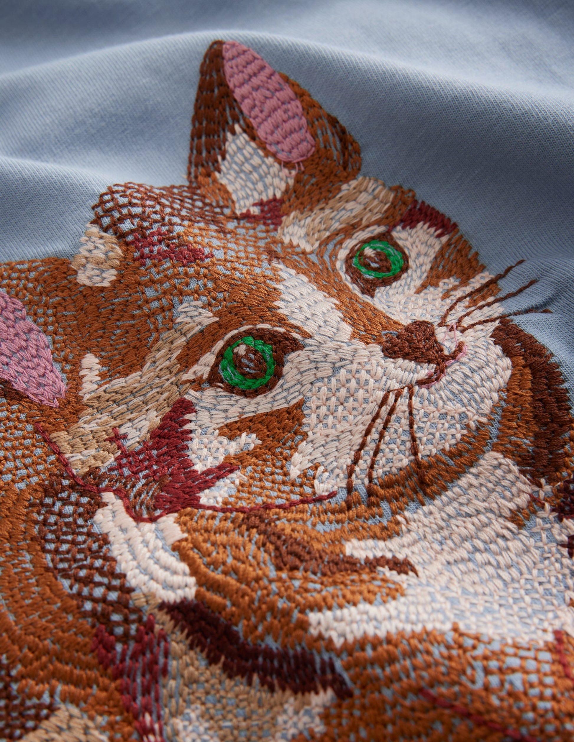 Superstitch T-Shirt-French Blue Cat-3