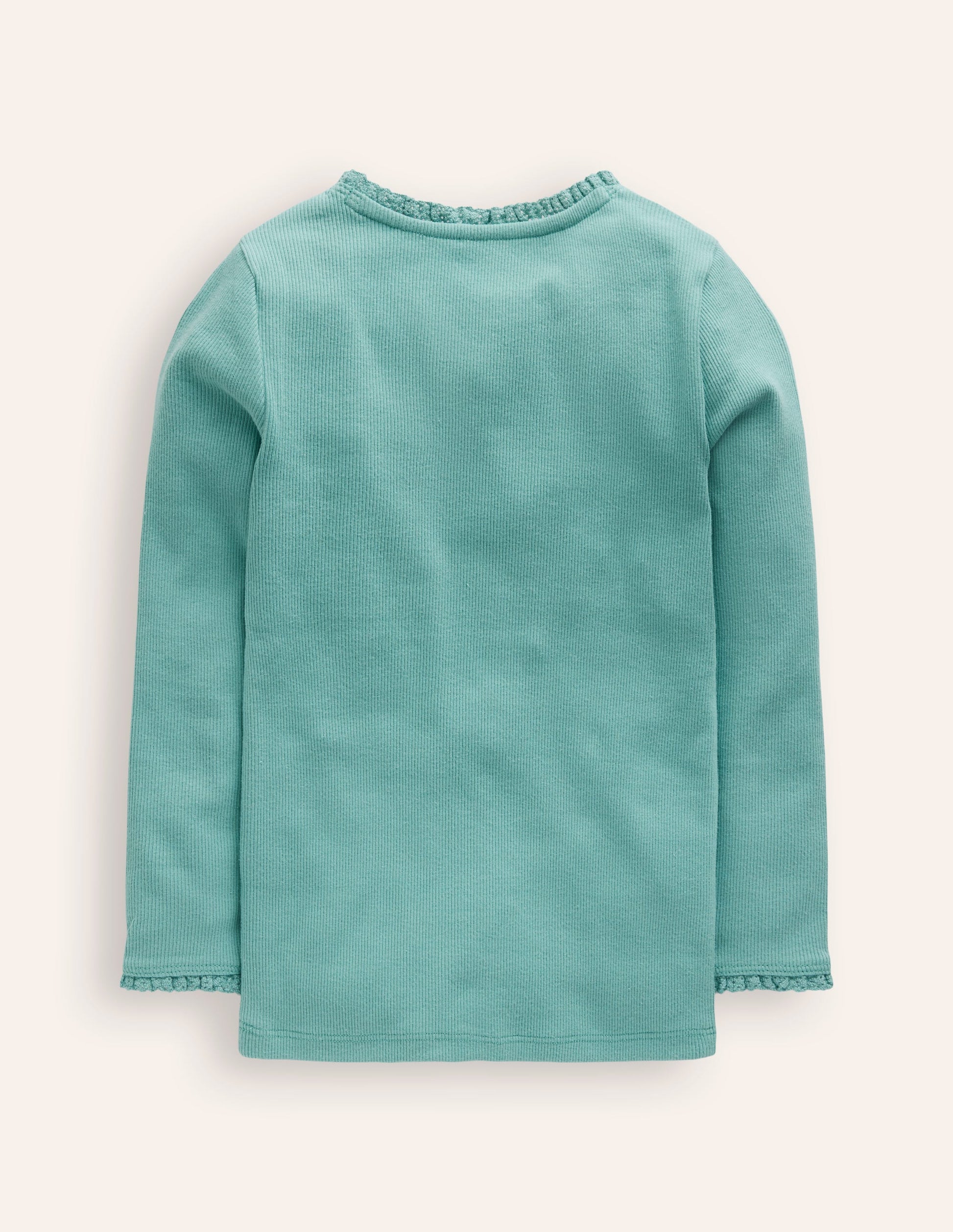 Ribbed Long Sleeve T-shirt-Brook Blue-2