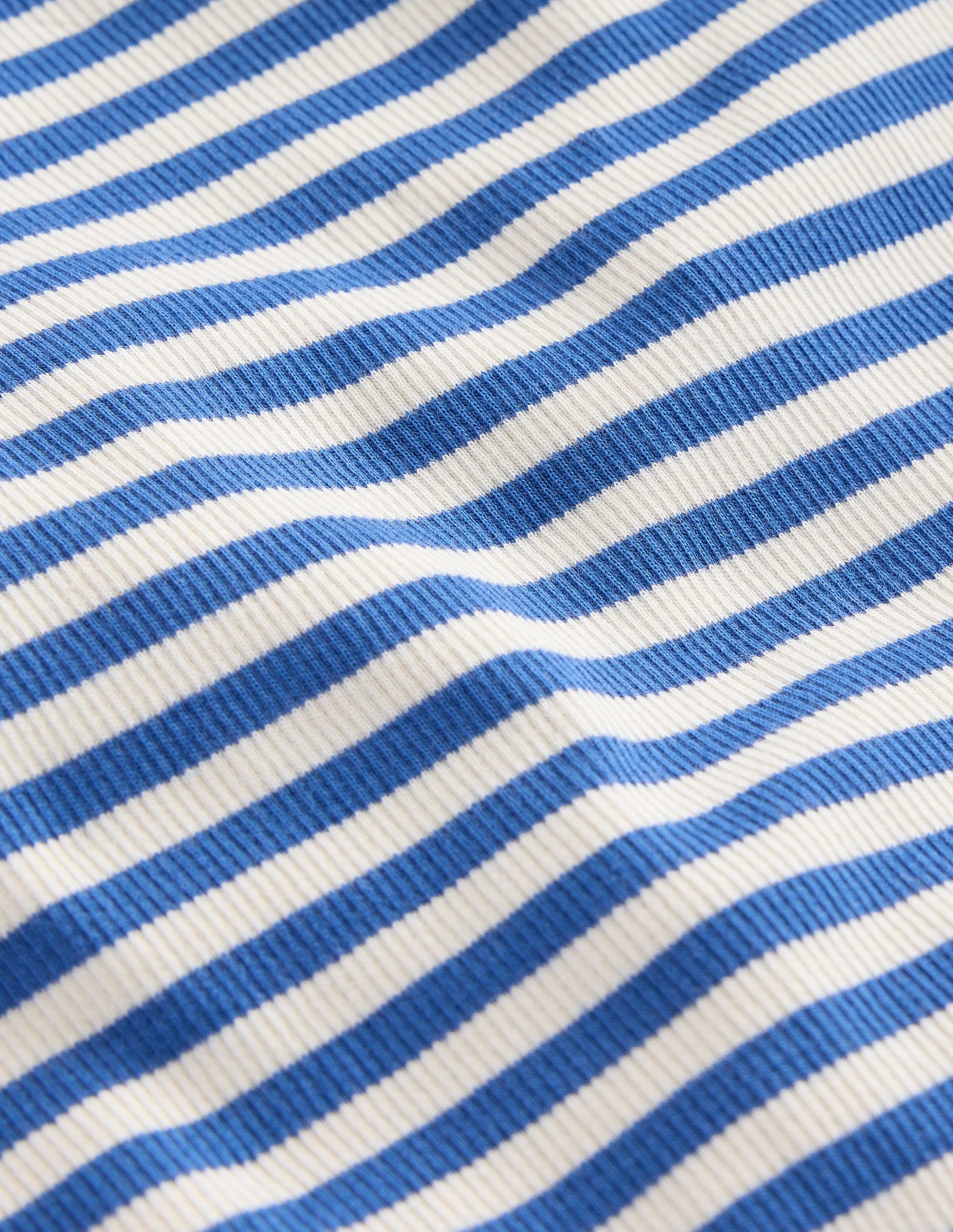 Ribbed Long Sleeve T-shirt-Bluejay/ Ivory-3