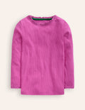 Ribbed Long Sleeve T-shirt-Purple Berry Smoothie