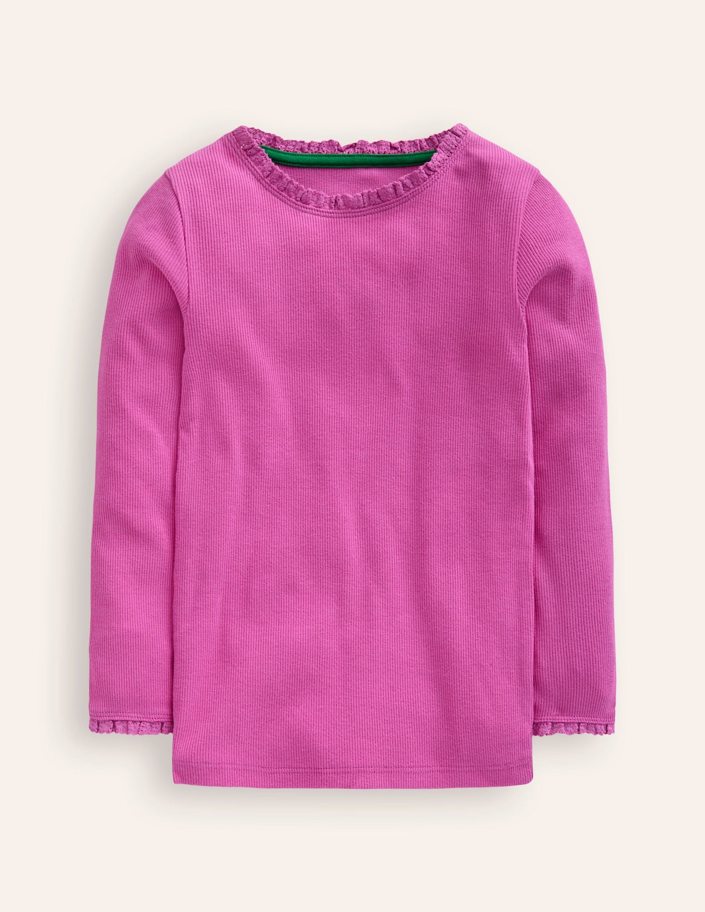 Ribbed Long Sleeve T-Shirt-Purple Berry Smoothie