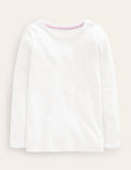 Ribbed Long Sleeve T-shirt-White