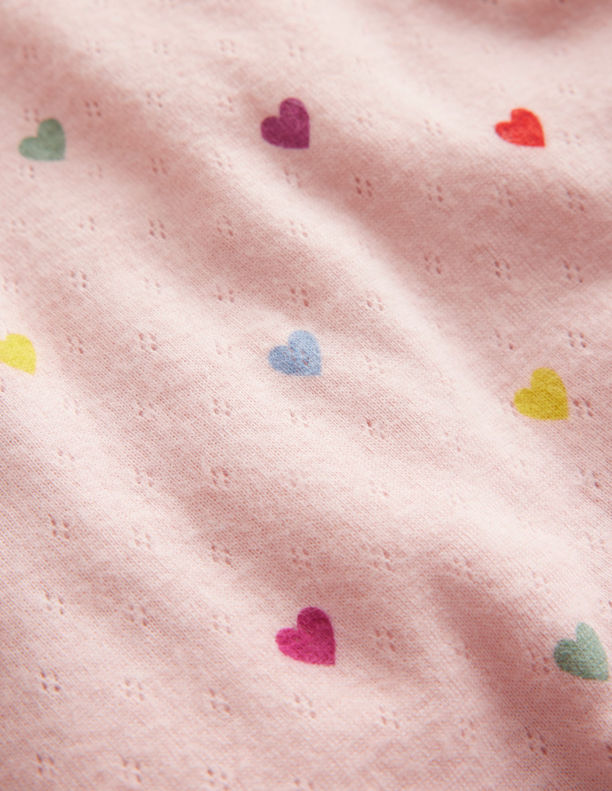 Henley Pointelle Top-Provence Pink Hearts - Image 3