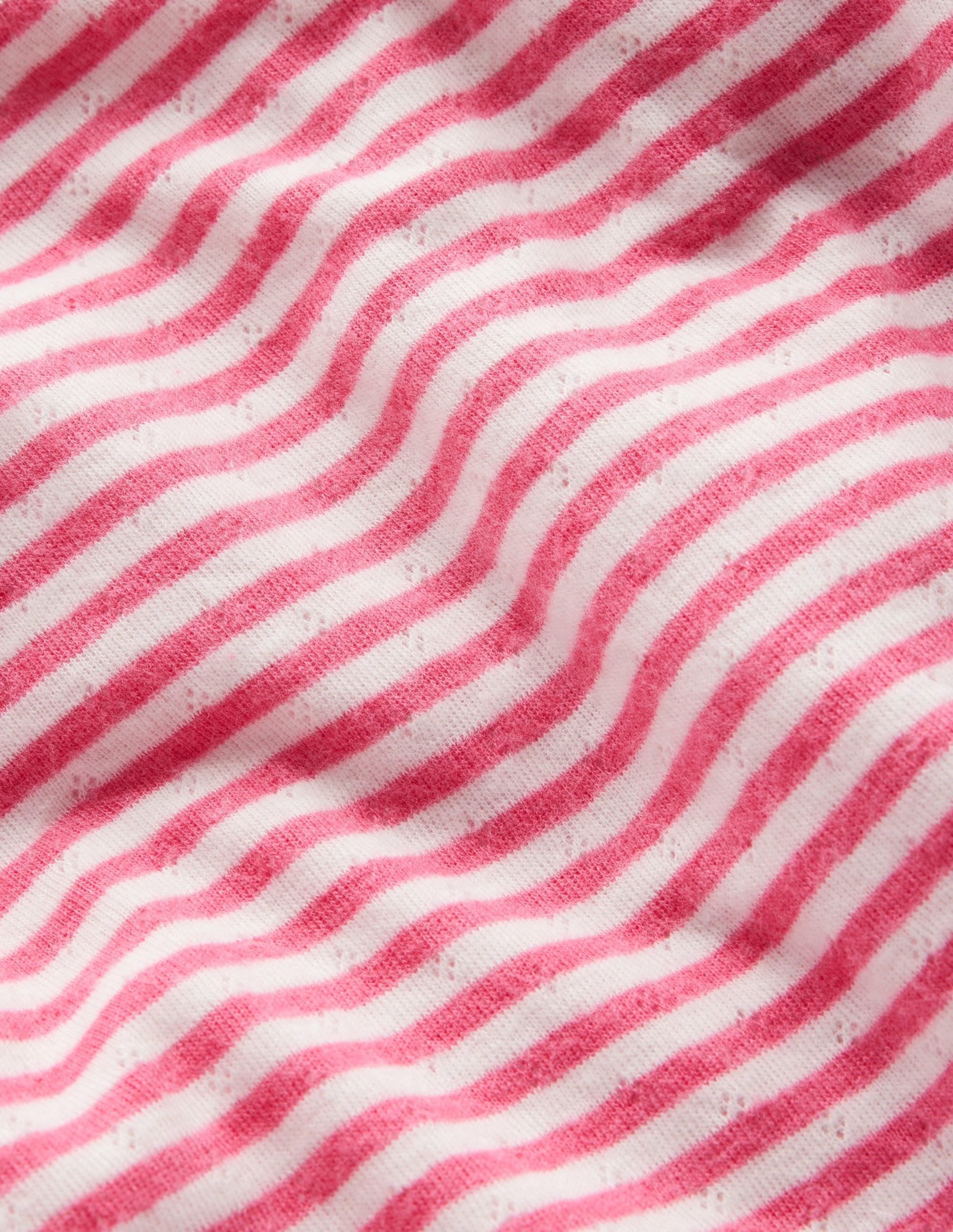 Long Sleeve Pointelle Top-Ivory/ Rose Petal Pink - Image 3